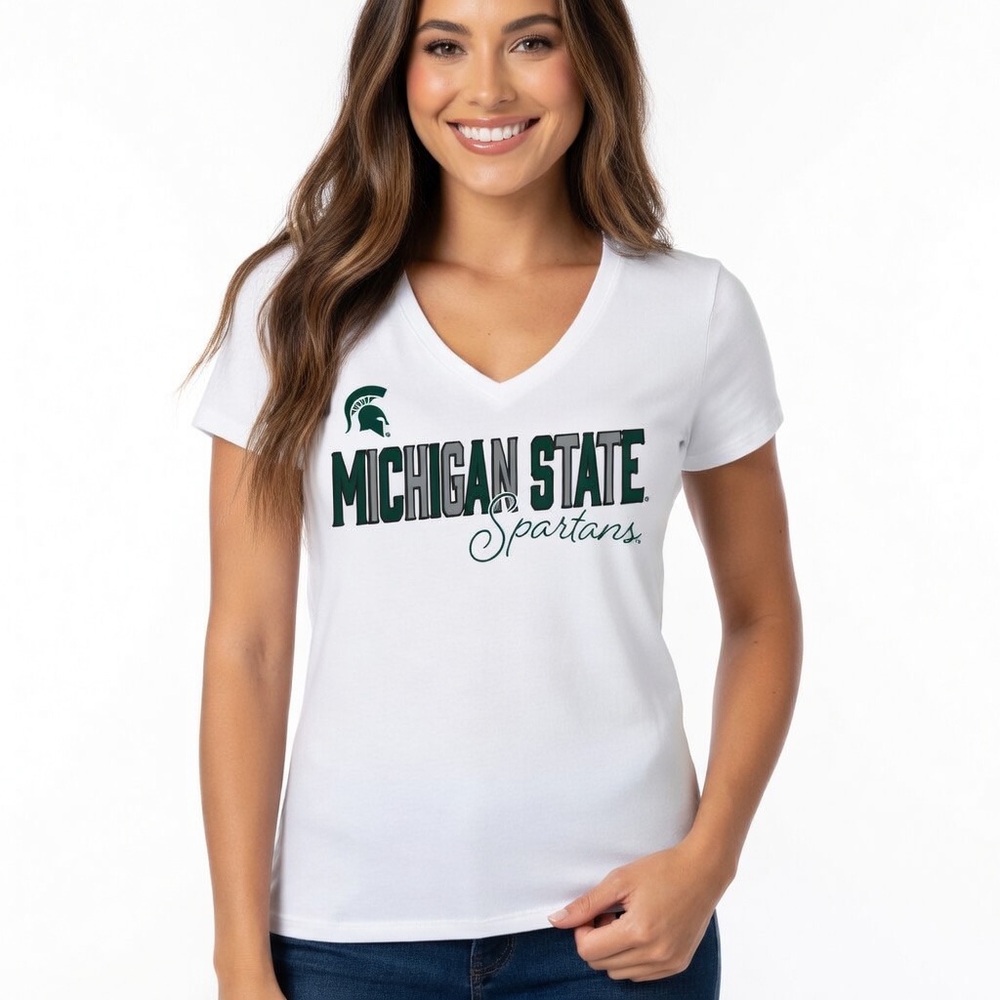 Michigan State Spartans women's V-neck t-shirt